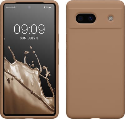 kwmobile telefoonhoesje geschikt voor Google Pixel 7a - Hoesje met siliconen coating - Smartphone case in cappuccino