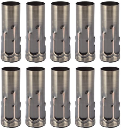Dailygoods- Kandelaars E14 - 10 Stuks - Hoogwaardig Ijzer - Kristallen Kroonluchters - Doe-Het-Zelf Verlichting - Galvaniseerproces - 80 mm Lengte - Lampfitting