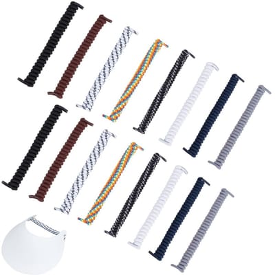Dailygoods- Zonnekoord 16 Stuks - Elastische Veters - Geschikt voor Sport - Platte Veters - Duurzaam Polyester - Geen Strikken Nodig