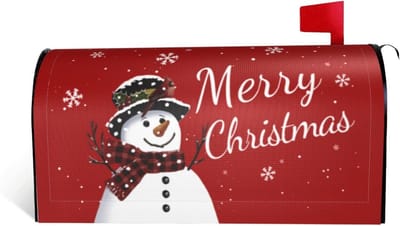 Magnetische Winter Brievenbus Cover - Standaard Maat 18x21cm - Kerst Sneeuwpop Decoratie voor Buiten