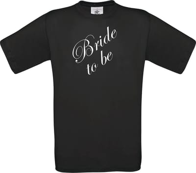 Mijncadeautje - T-shirt - Bride to be - Zwart (maat M)
