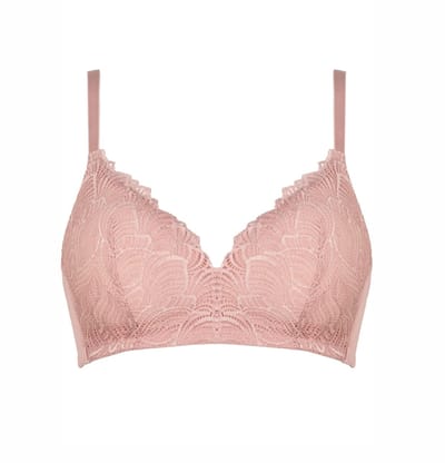 Naturana padded soft BH zonder beugels maat 90B pink rose