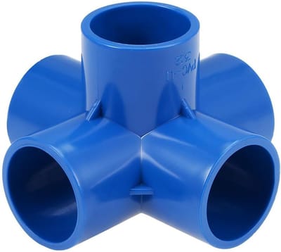 5x 25mm PVC 5-Weg Elleboog Koppeling voor 3D Constructies en Tuinirrigatie