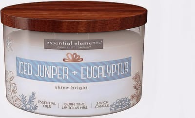 Geurkaars Candle-lite - Bevroren Jeneverbes & Eucalyptus - Luxe geurkaars - Sojawas - geurkaarsen geschenkset - geurkaarsen rituals - Geurstokjes - Trendy