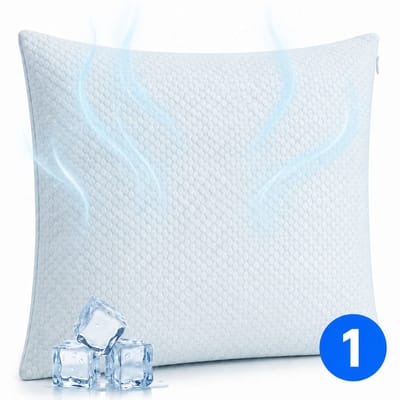 Verkoelend Hoofdkussensloop - Temperatuur Regulerend Koel Kussensloop 50 × 70 cm - Verkoelend Kussenhoes - Cooling Pillowcase - Kussensloop voor Zomer - Koel Kussen - Verkoelend Kussen - Cool Pillow - Koelkussens - Beddengoed Wit - Silvergear