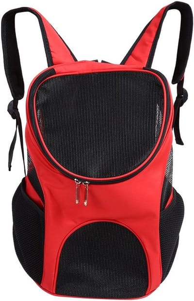 Outdoor Pet Backpack Travel Carrier - Geventileerde Mesh Dubbele Schoudertas voor Kleine Middelgrote Katten - Honden Puppies Kitten .