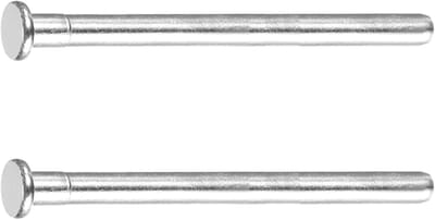 Dailygoods- Deurscharnier 3 Inch - Verwijderbare Scharnierpen - Beveiligingspen - Vervanging - 2 Stuks - Geborsteld Zilver - Scharnierpin