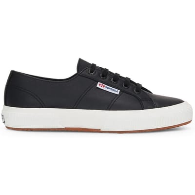 Superga Volwassen unisex 2750 nappaleer sportschoenen (Zwart/Avorio)