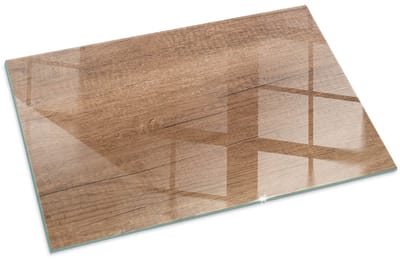Tulup Kachel Vloerplaat - Natuurlijk houtpatroon Plaat Onder Houtkachel - 100 cm x 70 cm - Bruin Plaat Voor Onder Houtkachel - Rechthoek Kachel Vloerplaat - Vloerplaat Openhaard - Vloerplaat Voor Kachel - Vloerplaat Voor Houtkachel