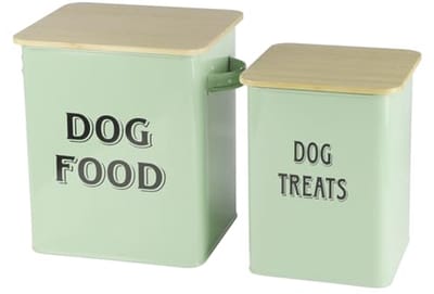 Voedsel- en traktatendozen voor huisdieren - Luchtdichte opbergcontainers voor honden en katten - Stijlvol en praktisch - 2,5 kg + 1,5 kg