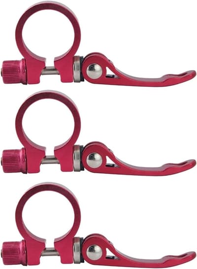Fiets Zadelpen Klemmen - Zadelklemmen Set - Fietsen Onderhoud - Snelspanner Ontwerp - 112 cm - Rood