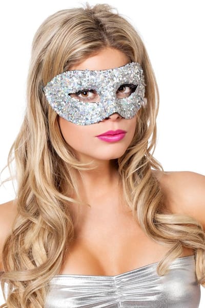 Masker ogen hologram zilver
