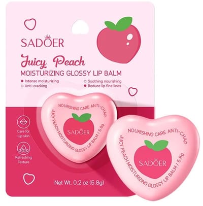 SADOER Lippenbalsem | Honing Perzik Lip Balm | Hydraterende Lippenbalsem | Lip Masker | Lip Plumper | Droge Lippen | Anti Kloof | Lippenverzorging | Glossy Lip Balm | Voedende Lipstick | Lippenbalsum | Volle Lippen | Lip Olie |Hydraterend| Vitamine E