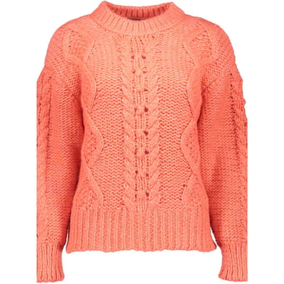 Geisha Pullover Chunky Cable Knit Coral Size: L | Sweaters Outlet | Dames | Blauw