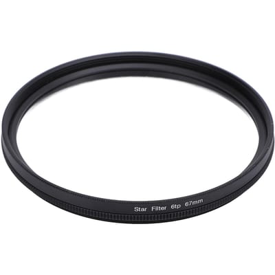Camera Lensfilter 67mm Lens Beschermfilter Ster Effect Filter voor 67mm Lens Mobiele Telefoons en black