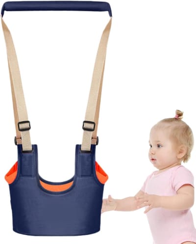Babyharnas - Kinderriempje - Leren Lopen - Verstelbare Bandjes - 28 x 16 cm - Blauw