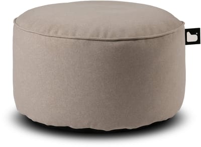 Extreme Lounging - b-poufe suede - poef rond - voor binnen - zachte suede stof - 60x40cm - stone