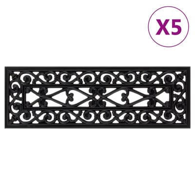 vidaXL - Trapmatten - 5 - st - 25x75 - cm - rubber