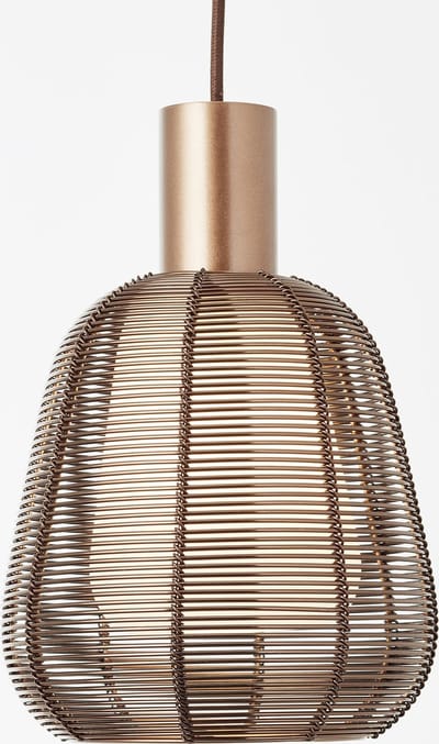 Brilliant lamp Wallace 1-lichts hanglamp koffie donkerbruin aluminium 1x A60, E27, 40W