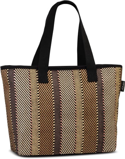 Fabrizio Strandtas Gestreept Bruin-Beige