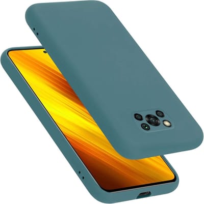 Cadorabo Hoesje geschikt voor Xiaomi POCO X3 NFC in LIQUID GROEN - Beschermhoes gemaakt van flexibel TPU silicone Case Cover