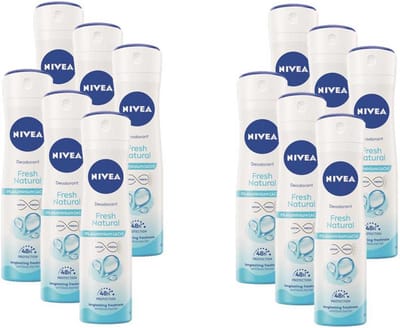Nivea Deodorant Spray Fresh Natural 150 ml - Voordeelverpakking 12 stuks