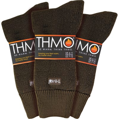 THMO - Set van 3 wintersokken voor heren met comfortbovenkant - Rood