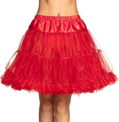 Boland - Petticoat deluxe rood (M/L) - Volwassenen - Can Can - Prinsen en Prinsessen