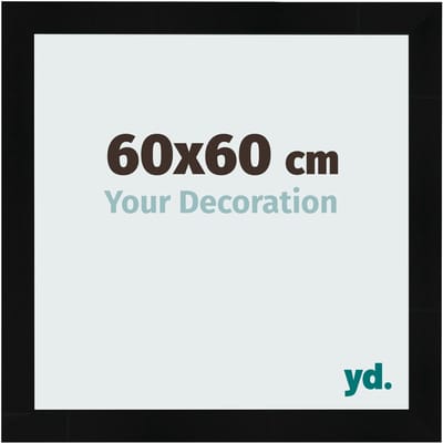 Your Decoration - Fotolijst 60x60 cm - MDF - Zwart Hoogglans - Pisa
