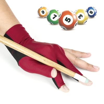 Gants de Billard 3 Doigts Ouverts pour Hommes Femmes Élastiques Antidérapants Résistants à l'Usure Respirants Queue de Billard
