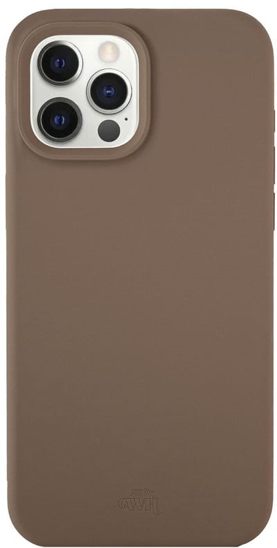 xoxo Wildhearts Shockproof Silicone Case Brown - geschikt voor iPhone 12 Pro Max - Backcover hoes - Bruin Siliconen - Optimale bescherming - Verhoogde camera rand - Bruin
