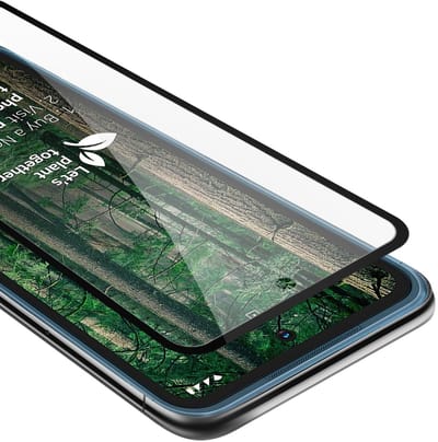 Cadorabo Screenprotector geschikt voor Nokia XR20 Volledig scherm pantserfolie Beschermfolie in TRANSPARANT met ZWART - Gehard (Tempered) display beschermglas in 9H hardheid met 3D Touch