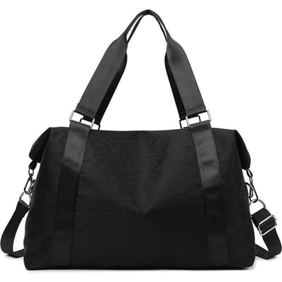 Sac de Voyage d'Extérieur Tendance et Simple pour Jouer Grande Capacité Sac de Cabine Séparation Sec Mouillé Sac de Sport et de Loisirs Sac de Fitness black
