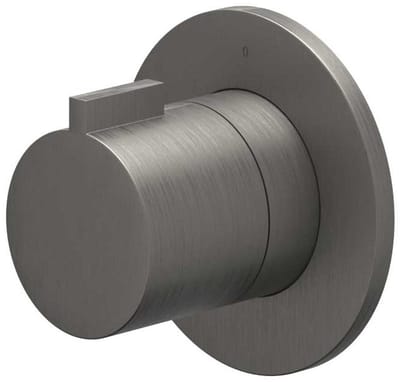 IVY Pact Afbouwdeel flow-through stopkraan symmetry met rond rozet Geborsteld metal black PVD