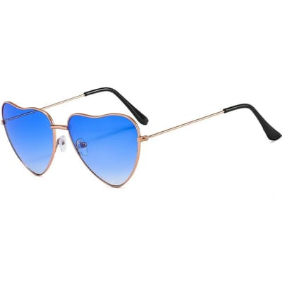 Lunettes de soleil Rétro Amour Lunettes Métal Océan Lunettes de soleil Personnalisées Homme et Femme Cœur Pêche Lunettes Bicolores 1PC