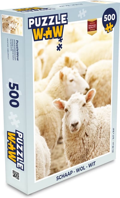 Puzzel Schaap - Wol - Wit - Legpuzzel - Puzzel 500 stukjes