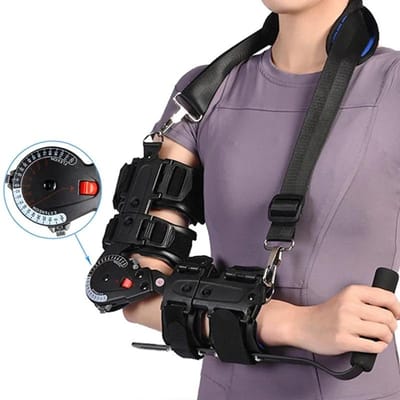 Ellebooggewricht Fixatie Brace Schouder Arm Sling Onderarm Braces Steun Spalk Orthese Orthesen Band Kussen Unisex Right gray