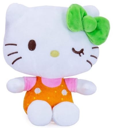 Hello Kitty Mandarijn met Geur Pluche Knuffel 20 cm - Speelgoed Knuffels voor Kinderen Jongens Meisjes - Unieke Knuffels met Geur