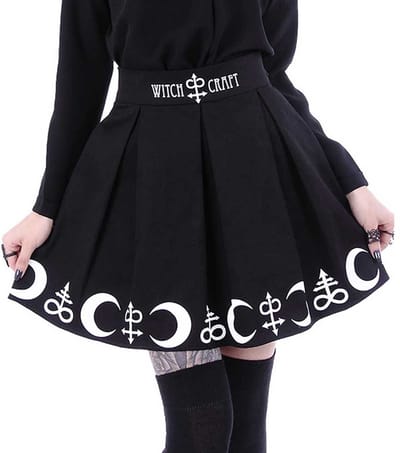 Restyle - Symbol high waist Korte rok - XS - Zwart