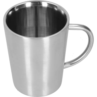 340ml 304 Roestvrij Staal Biermok Koffie Waterbeker met Handvat Dubbelwandig DrinkgereiRoestvrij zilver