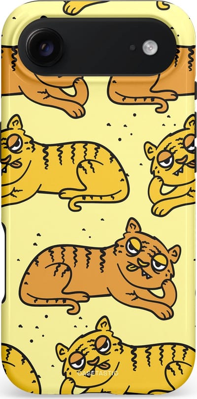 Casetastic hoesje geschikt voor Apple iPhone Air - MagSafe - Dubbellaagse bescherming - Tijger dromen - Fashion Case - Crème Goud Olijfgroen