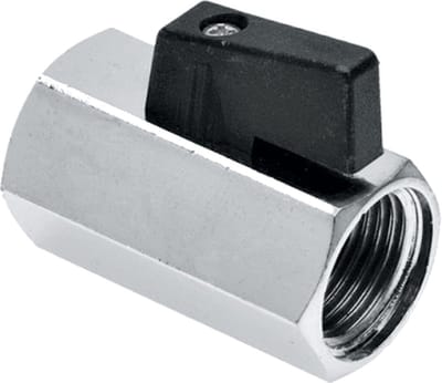 Bonfix Minikogelkraan met zwarte knop binnendraad 3/8inch x 3/8inch