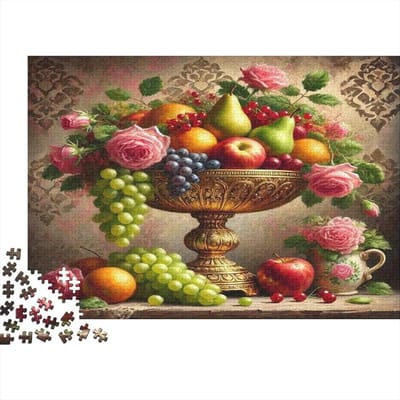 Fruitpuzzel 1000 stukjes - Familiepuzzel volwassenen - Ontspannende decoratie - Gerecycled materiaal - 52 x 38 cm - Kleurrijk