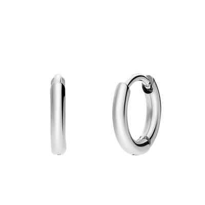 Lucardi Dames Stalen oorringen 10mm - Oorbellen - Staal - Zilver