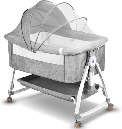 3-in-1 Babybed met Hoogte- en Kantelverstelling, Draagbaar en Verstelbaar, Perfect voor Thuis en Onderweg