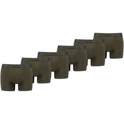Levi's Boxershorts - Melange WB Organic Cotton - 6-pack heren boxershorts - Khaki - Maat S
