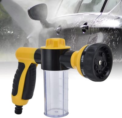 Foam gun - Broeskop -voor Autowassen、 Ramen tuinslang Wassen-hoge druk (Geel)