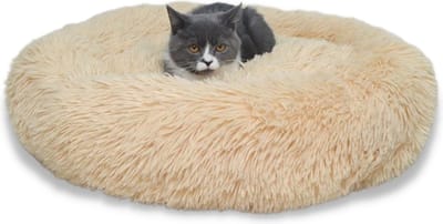 Topmast Fluffy Donut - Dierenmand - Kattenmand - Donut Hondenmand - Beige - 40 cm - - AKTIE