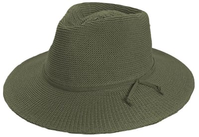 Gilly Fedora – Zonnehoed Dames Kreukbestendig Reisvriendelijk - Maat: M-L: 58 cm - Olive