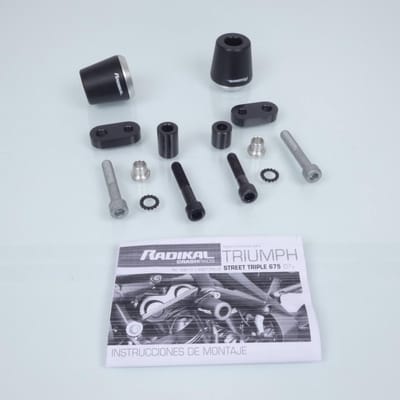Tampon pare carter Radikal pour moto Triumph 675 Street triple 2007 à 2012 EQ613PLUS